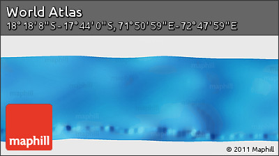 Physical Panoramic Map of the Area around 18° 1' 4" S, 72° 19' 29" E