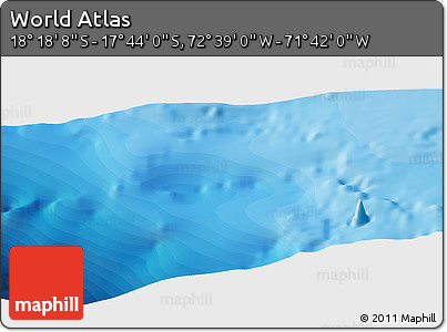 Political Panoramic Map of the Area around 18° 1' 4" S, 72° 10' 30" W
