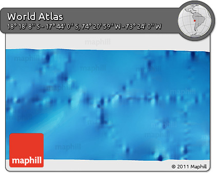 Physical 3D Map of the Area around 18° 1' 4" S, 73° 52' 30" W