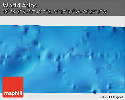 Physical 3D Map of the Area around 18° 1' 4" S, 73° 52' 30" W