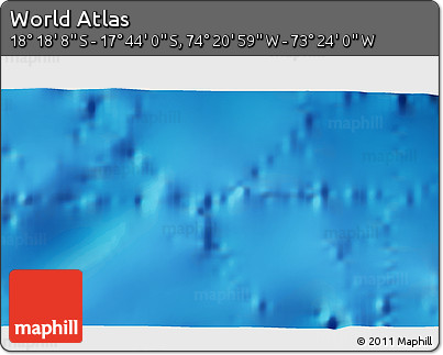 Physical 3D Map of the Area around 18° 1' 4" S, 73° 52' 30" W