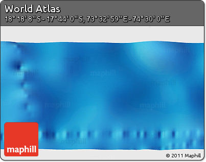 Physical 3D Map of the Area around 18° 1' 4" S, 74° 1' 30" E
