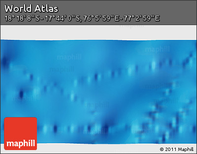 Physical 3D Map of the Area around 18° 1' 4" S, 76° 34' 29" E
