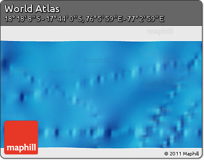 Physical 3D Map of the Area around 18° 1' 4" S, 76° 34' 29" E