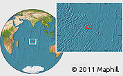 Satellite Location Map of the area around 18° 1' 4" S, 76° 34' 29" E