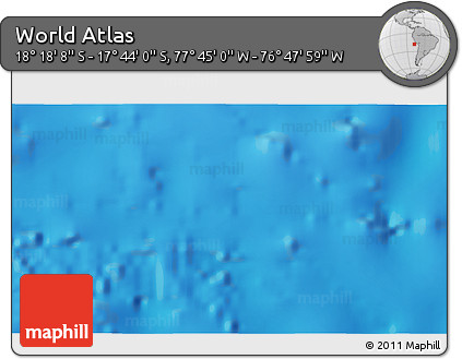 Physical 3D Map of the Area around 18° 1' 4" S, 77° 16' 30" W