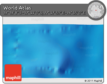 Shaded Relief 3D Map of the Area around 18° 1' 4" S, 78° 16' 30" E