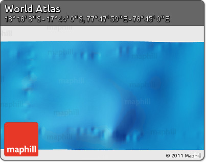 Shaded Relief 3D Map of the Area around 18° 1' 4" S, 78° 16' 30" E