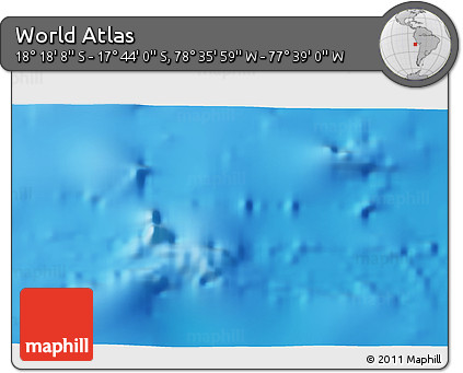 Physical 3D Map of the Area around 18° 1' 4" S, 78° 7' 30" W