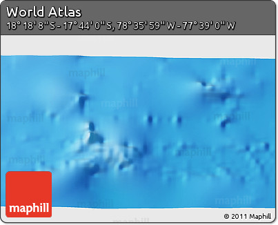 Physical 3D Map of the Area around 18° 1' 4" S, 78° 7' 30" W