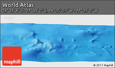 Political Panoramic Map of the Area around 18° 1' 4" S, 78° 7' 30" W