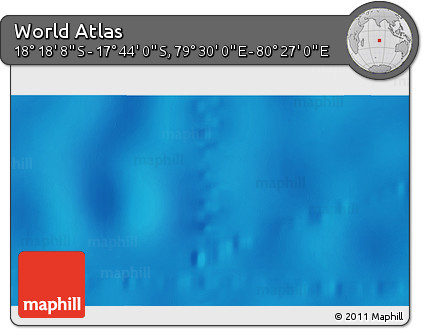 Physical 3D Map of the Area around 18° 1' 4" S, 79° 58' 29" E