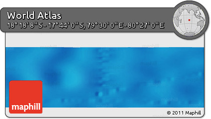 Physical Panoramic Map of the Area around 18° 1' 4" S, 79° 58' 29" E