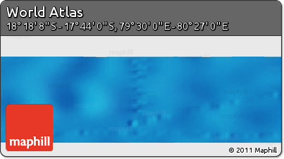 Physical Panoramic Map of the Area around 18° 1' 4" S, 79° 58' 29" E