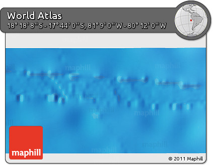 Physical 3D Map of the Area around 18° 1' 4" S, 80° 40' 30" W