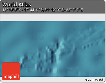 Satellite 3D Map of the Area around 18° 1' 4" S, 81° 40' 30" E