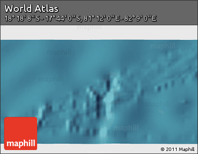 Satellite 3D Map of the Area around 18° 1' 4" S, 81° 40' 30" E