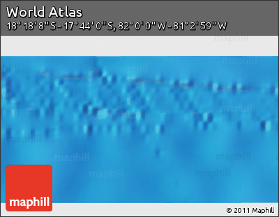Physical 3D Map of the Area around 18° 1' 4" S, 81° 31' 30" W
