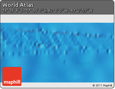 Physical 3D Map of the Area around 18° 1' 4" S, 81° 31' 30" W