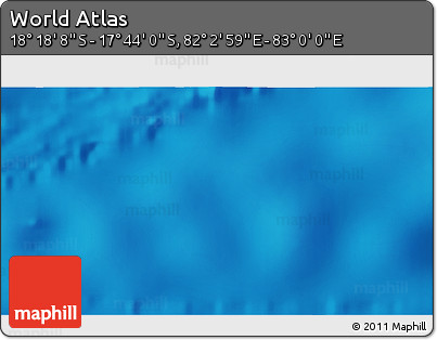 Physical 3D Map of the Area around 18° 1' 4" S, 82° 31' 30" E