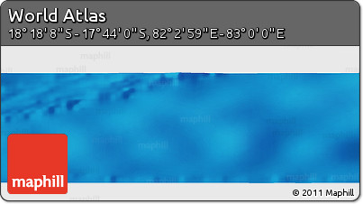 Physical Panoramic Map of the Area around 18° 1' 4" S, 82° 31' 30" E