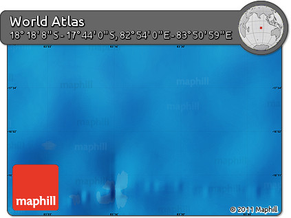 Physical Map of the Area around 18° 1' 4" S, 83° 22' 30" E