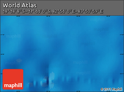 Physical Map of the Area around 18° 1' 4" S, 83° 22' 30" E