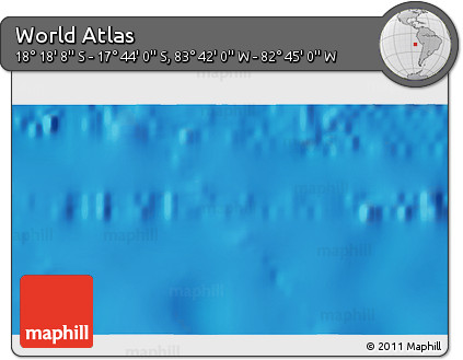 Shaded Relief 3D Map of the Area around 18° 1' 4" S, 83° 13' 29" W