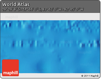 Shaded Relief 3D Map of the Area around 18° 1' 4" S, 83° 13' 29" W