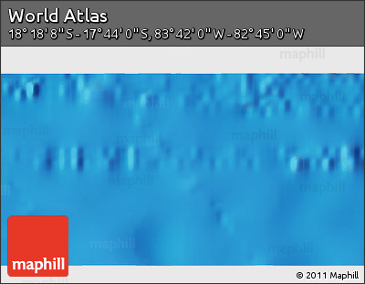 Shaded Relief 3D Map of the Area around 18° 1' 4" S, 83° 13' 29" W