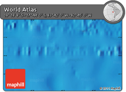 Shaded Relief Map of the Area around 18° 1' 4" S, 83° 13' 29" W