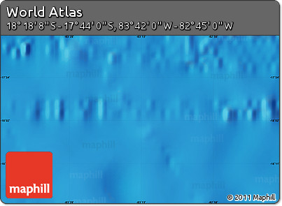Shaded Relief Map of the Area around 18° 1' 4" S, 83° 13' 29" W