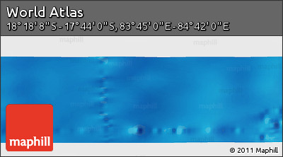 Physical Panoramic Map of the Area around 18° 1' 4" S, 84° 13' 29" E