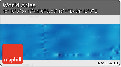 Physical Panoramic Map of the Area around 18° 1' 4" S, 84° 13' 29" E