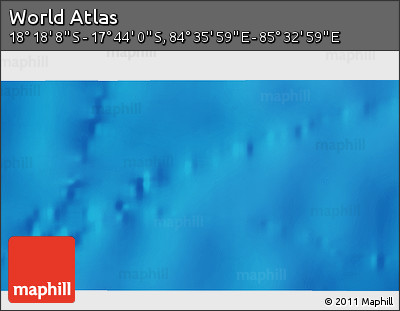 Physical 3D Map of the Area around 18° 1' 4" S, 85° 4' 29" E