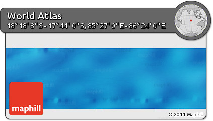 Physical Panoramic Map of the Area around 18° 1' 4" S, 85° 55' 30" E