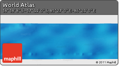 Physical Panoramic Map of the Area around 18° 1' 4" S, 85° 55' 30" E