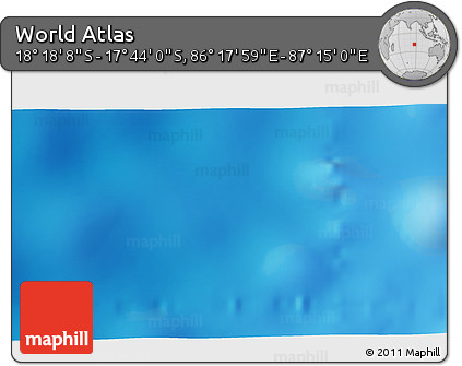 Physical 3D Map of the Area around 18° 1' 4" S, 86° 46' 30" E