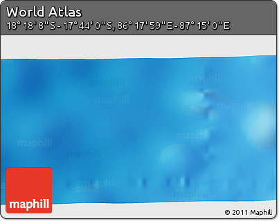 Physical 3D Map of the Area around 18° 1' 4" S, 86° 46' 30" E