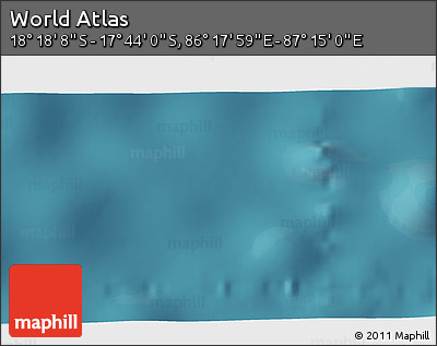 Satellite 3D Map of the Area around 18° 1' 4" S, 86° 46' 30" E