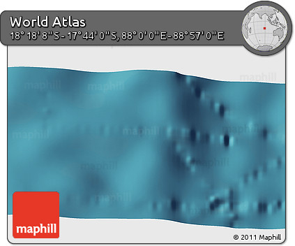 Satellite 3D Map of the Area around 18° 1' 4" S, 88° 28' 29" E