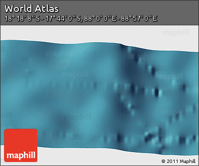 Satellite 3D Map of the Area around 18° 1' 4" S, 88° 28' 29" E