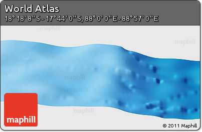 Physical Panoramic Map of the Area around 18° 1' 4" S, 88° 28' 29" E