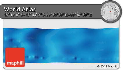 Physical Panoramic Map of the Area around 18° 1' 4" S, 89° 19' 29" E