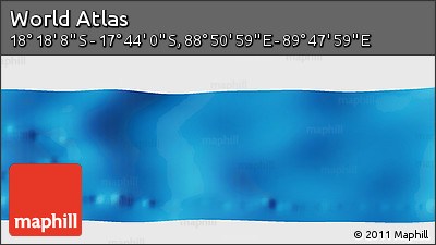 Physical Panoramic Map of the Area around 18° 1' 4" S, 89° 19' 29" E