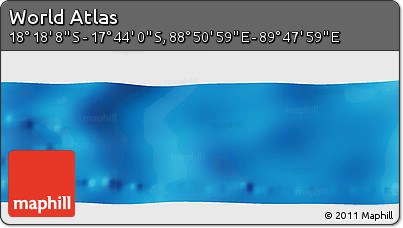 Physical Panoramic Map of the Area around 18° 1' 4" S, 89° 19' 29" E