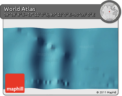 Satellite 3D Map of the Area around 18° 1' 4" S, 90° 10' 30" E