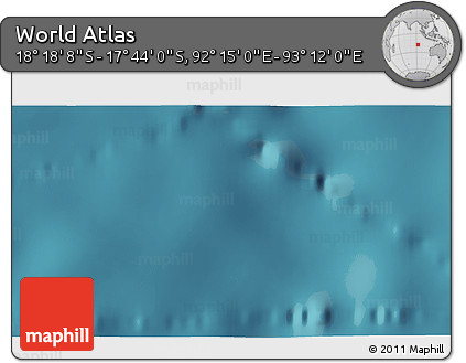 Satellite 3D Map of the Area around 18° 1' 4" S, 92° 43' 29" E