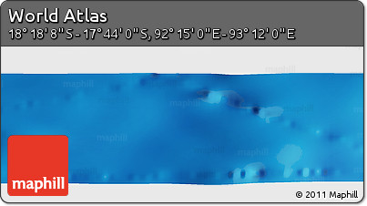 Physical Panoramic Map of the Area around 18° 1' 4" S, 92° 43' 29" E