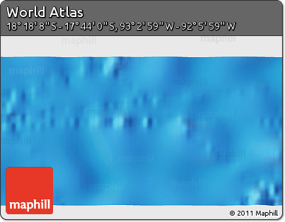 Physical 3D Map of the Area around 18° 1' 4" S, 92° 34' 29" W